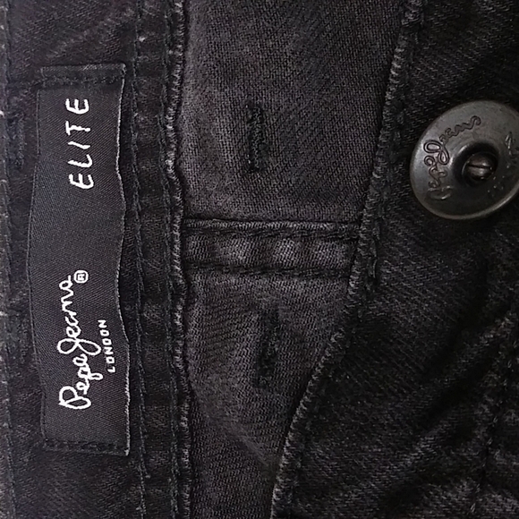Pepe Jeans London Elite Black Straight Leg Jeans - Picture 5 of 12